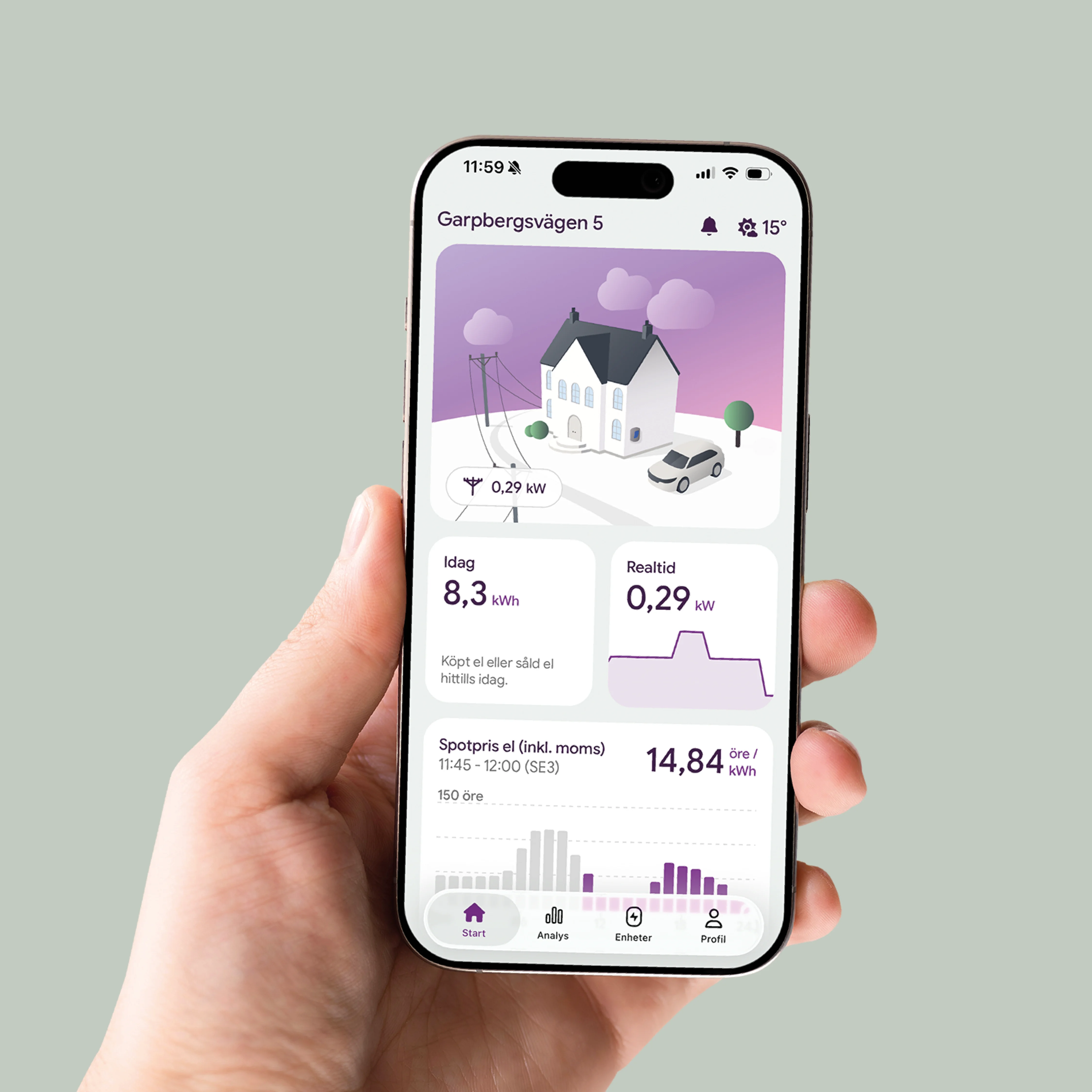 Power App i kundens telefon